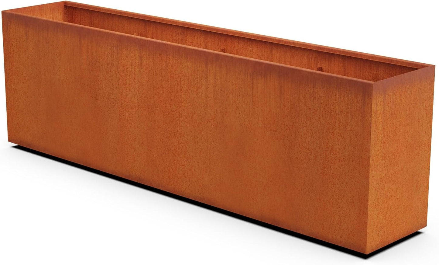 Large Rectangular Planters for Outdoor Plants 96 Inch - Extra Large Corten Steel Planter Box for Patios and Gardens - Modern Metal Planter for Privacy Screens and Raised Beds