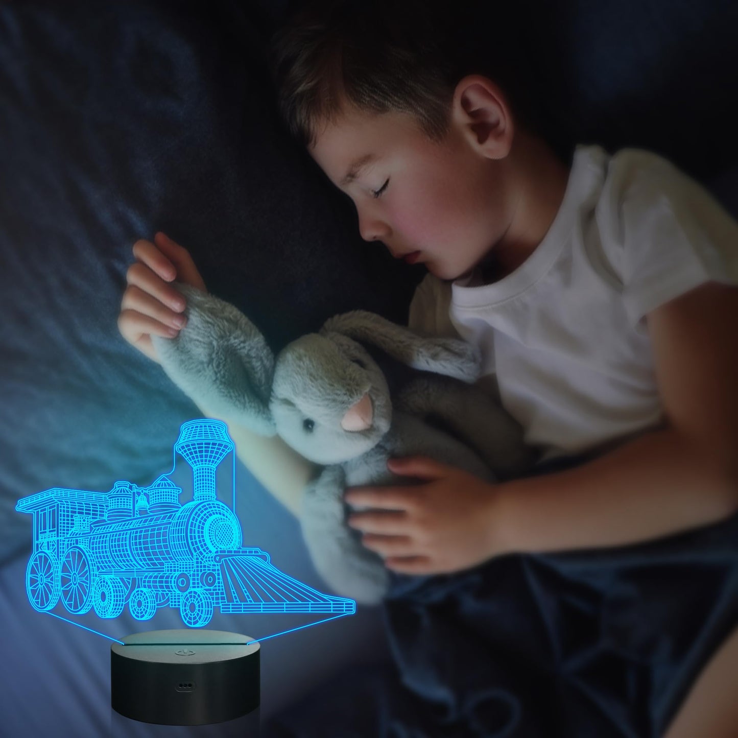 Attivolife Train 3D Gifts Lamp, Hologram Night Light, 16 Color Changing, Remote Control, Model FS-KF2107