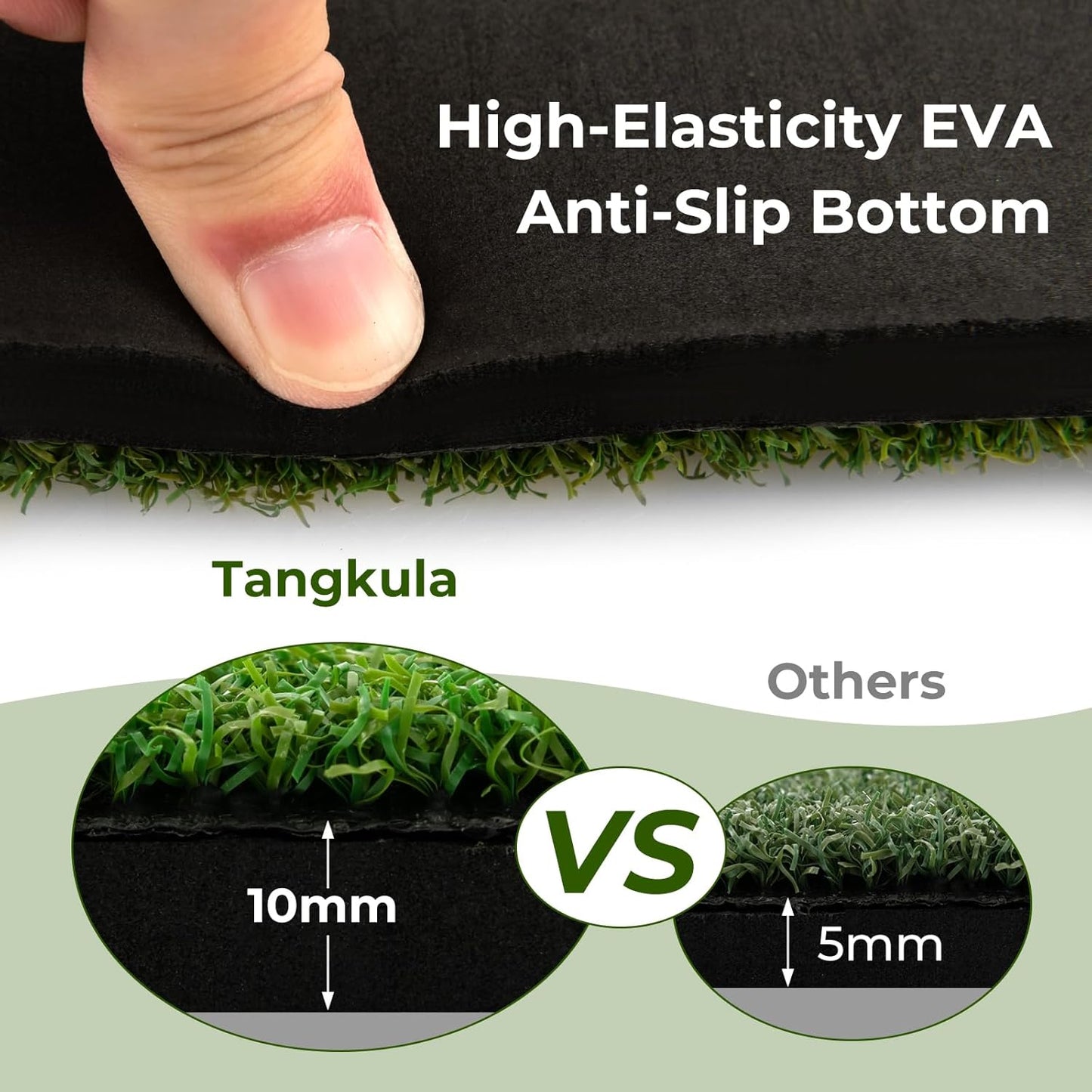 Tangkula Golf Hitting Mat, Artificial Turf Mat for Indoor/Outdoor Golf Practice Includes 2 Rubber Tees & 2 Alignment Sticks, Golf Training Mat for Home Backyard Garage
