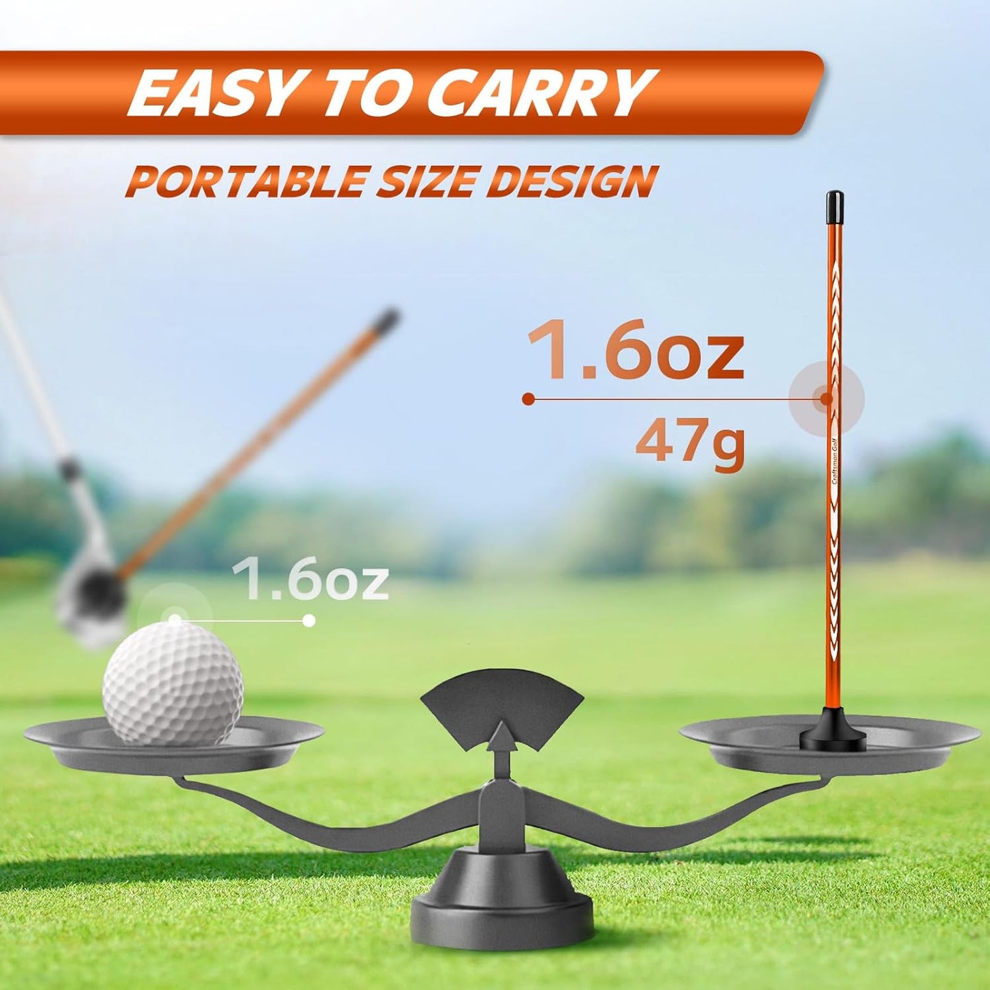 CRAFTSMAN GOLF Club Face Magnet Alignment Tool for Aiming, Golf Magnetic Alignment Sticks Rods for Golf Training Aid Face Pointer 10"