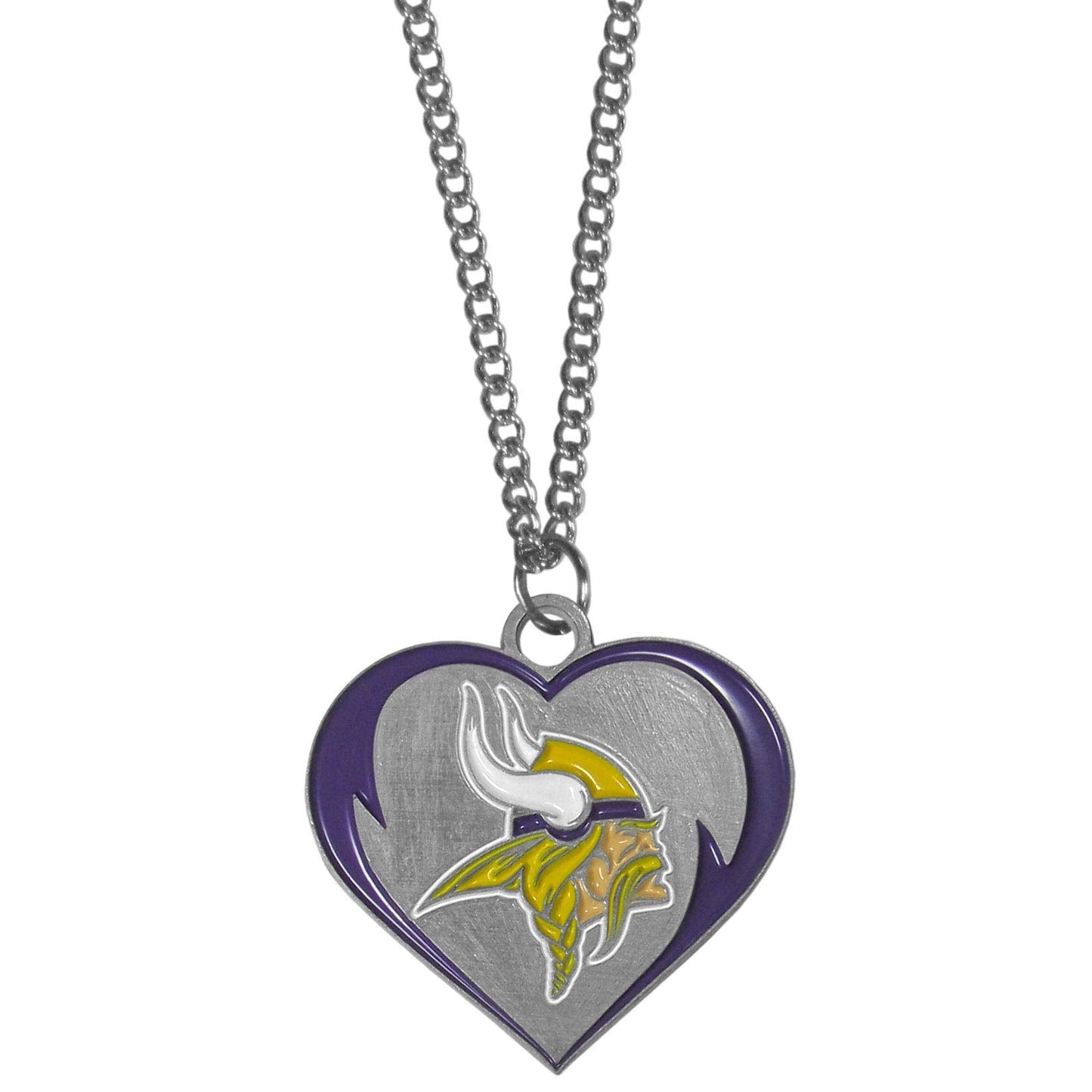Siskiyou Sports NFL Minnesota Vikings Womens Heart Necklace, Team Color, 22 inch