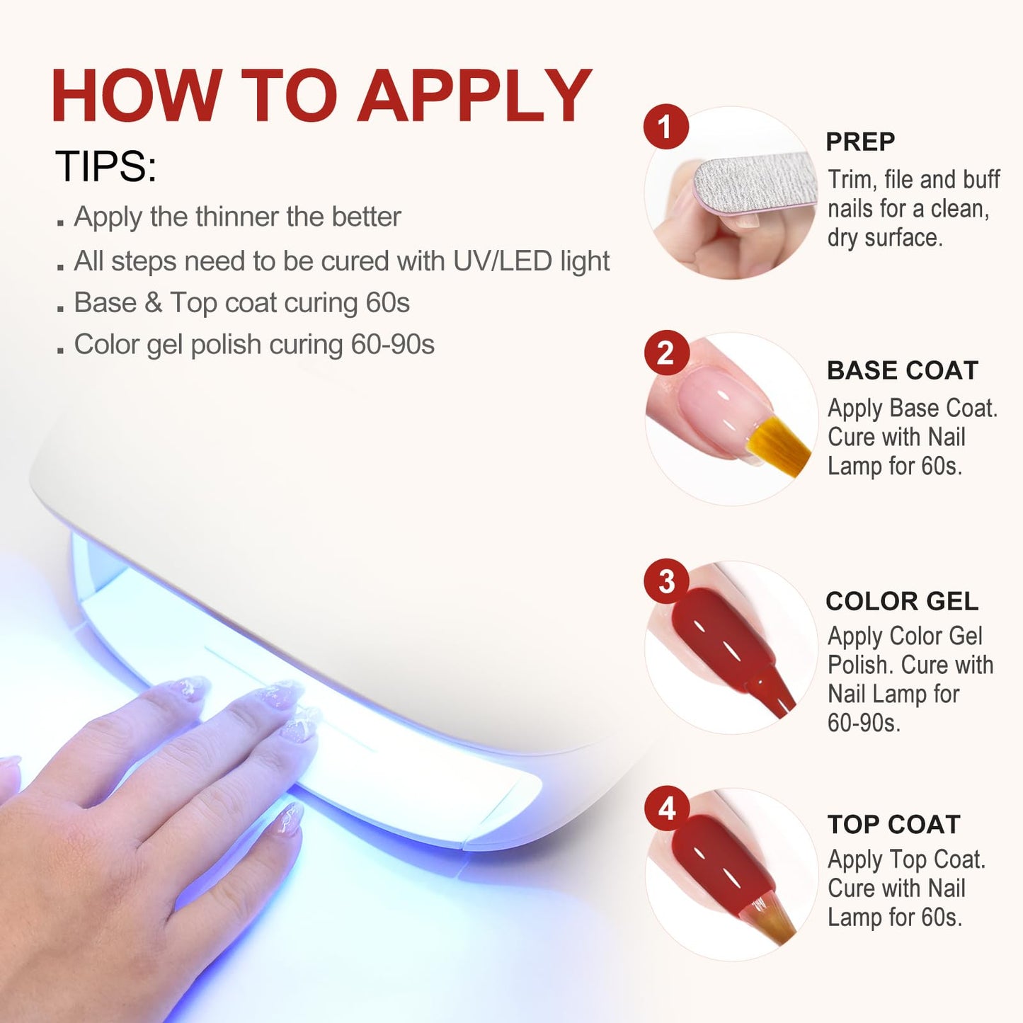 VENALISA Base Coat for Gel Nail Polish, Clear Color Base Coat 10ML Long Lasting Soak Off Salon Manicure DIY at Home For Girls Wo