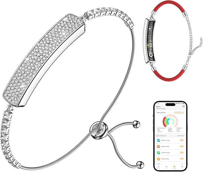 Srotek Smart Bracelet, Health Activity Fitness Trackers, 24/7 Heart Rate, HRV, Blood Oxygen & Stress Monitor, 24H Sleep Tr...