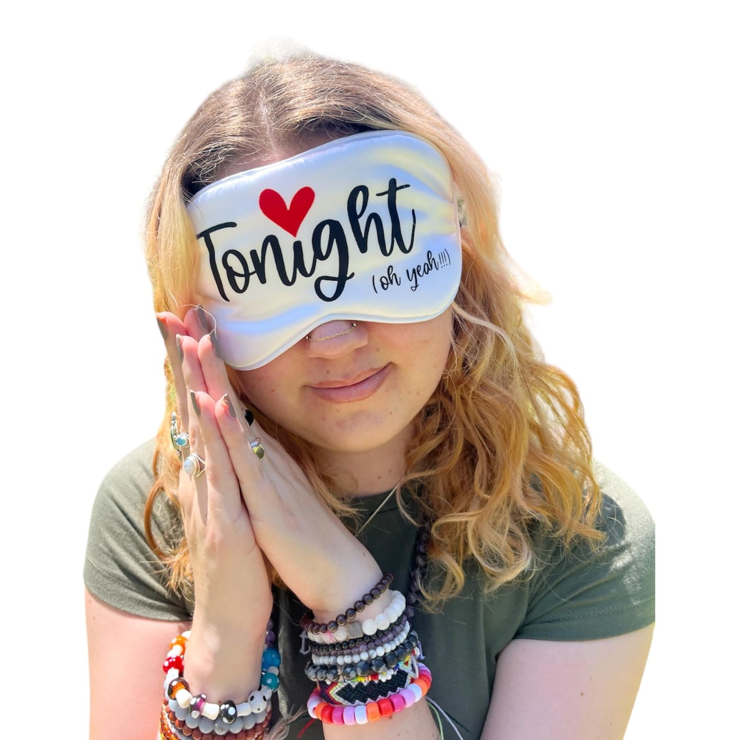 Tonight/Not Tonight Reversible Sleeping Mask. Funny Wedding Gift for New Couple. Engagement, Bridal Shower Party Gift to Bride and Groom. Valentine's Day Aniversary Romantic Gift to Husband and Wife.