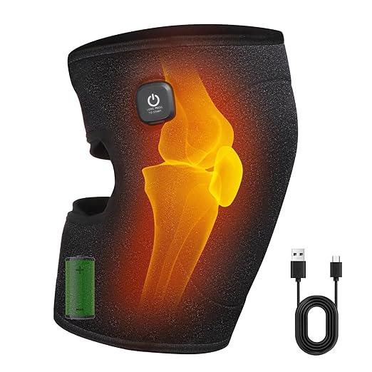COMFYTHERA Heated Knee Brace for Knee Pain Relief, Heating Pad for Knee Brace, Heated Knee Wrap for Knee Warmer Arthritis