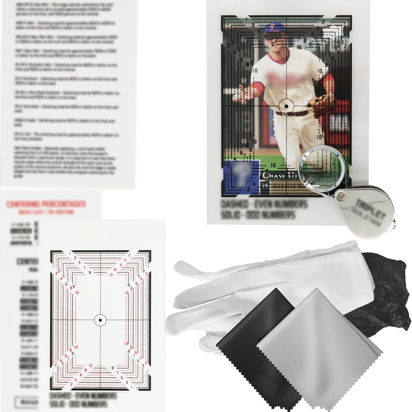 Deyimmei Sports Cards Grading Kit, Sports Trading Cards Measuring Tools, Card Centering Grading Tool