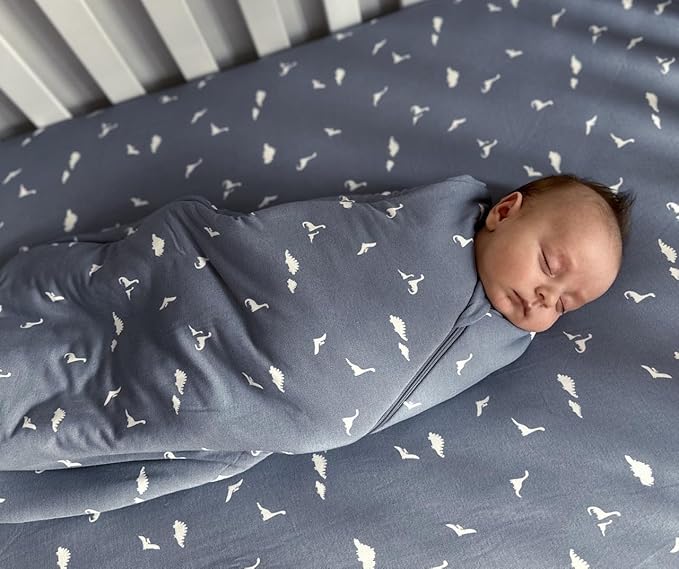 GUNAMUNA Swaddle Wrap for Newborns – Arms In or Out, Easy Diaper Changes with WONDERZiP, Soft Sleep Sack, 2.5 TOG