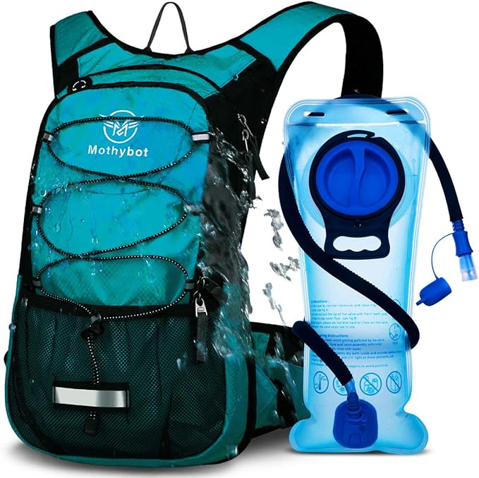 Mothybot Hydration Pack, Insulated Hydration Backpack with 2L BPA Free Water Bladder and Storage, Hiking Backpack for Men,...