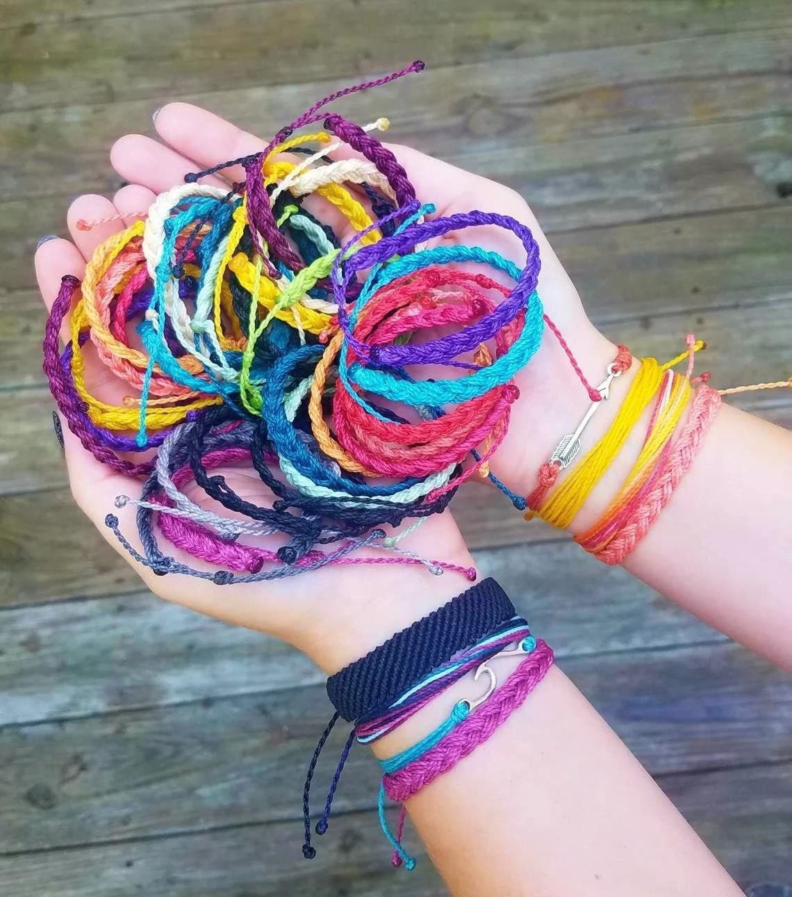 choice of all Cute Bracelets Sunflower Bracelet Boho Surfer Friendship Bracelet Adjustable String Blue Bracelet for Women Trendy