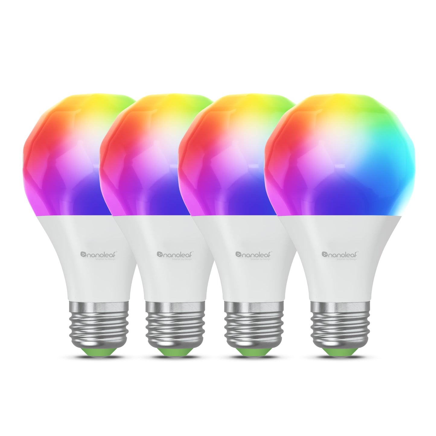 Nanoleaf Essentials Smart Light Bulbs, 1000lm RGBTW Color Changing, 4 Pack, A19 E26, Plastic, Works with Alexa & Google Home