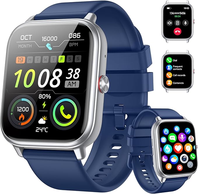 paybay Smart Watch for Men Women, Fitness Tracker (Answer/Make Call), 1000 mAh Battery, 120+ Sport Modes, Step Counter/Sle...