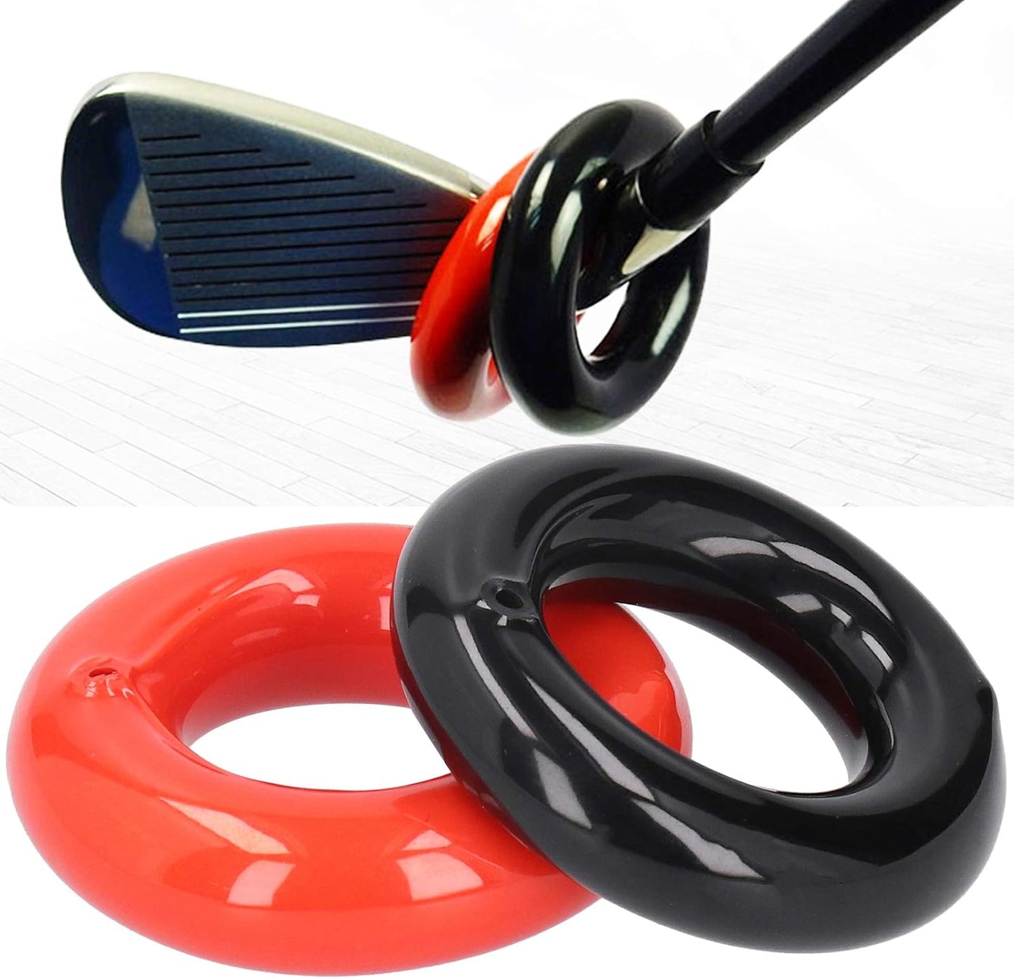 Denash 2 Pack Golf Swing Weight Rings,Golf Golf Warm Up Swing Weight Ring,Power Swing Training Accessories for Golf Practice, Training Warm Up