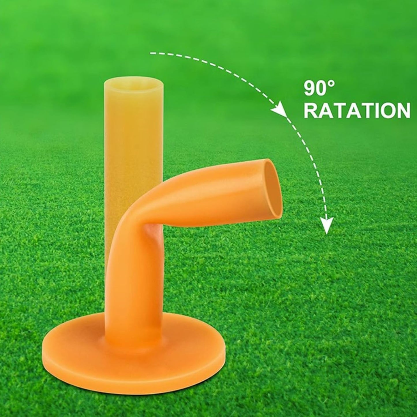 10Pcs Golfing Rubber Tees for Driving Ranges Practice Mat Easy to Carry Tees Holder for Beginner Professional Accessory