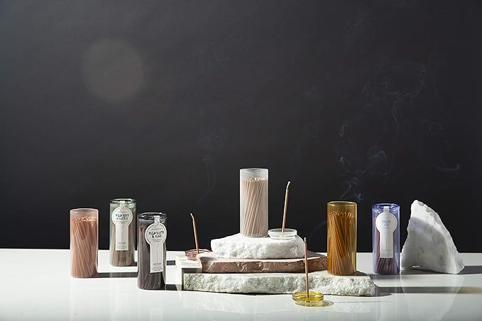 Paddywax Candles Haze Collection Incense Sticks in Glass Jar, 100-Piece, Santo & Sage