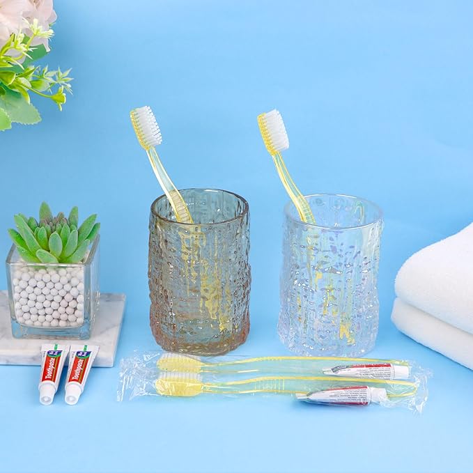 Disposable Toothbrush with Toothpaste Set Bulk, Individually Wrapped Soft Bristles Travel Size Medium Manual Toothbrushes Kit for Hotel/Travel/ Business/Donation/Homeless/Charity/Camping (60 Pack)