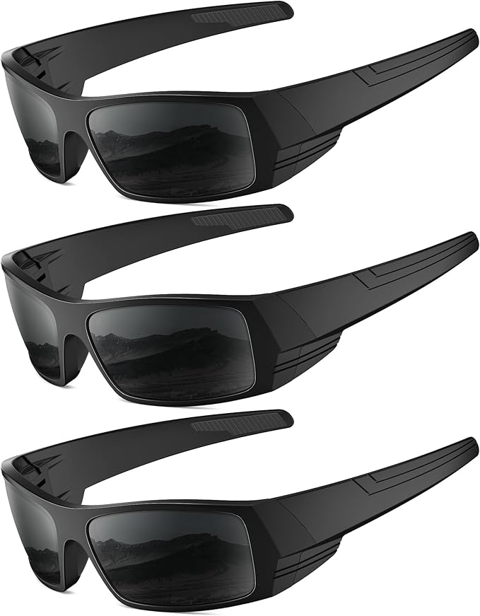 QALLY Sports Sunglasses-Men Polarized Mens-Sunglasses: Wrap Around Sun Glasses for Cycling Fishing with UV400 Protection