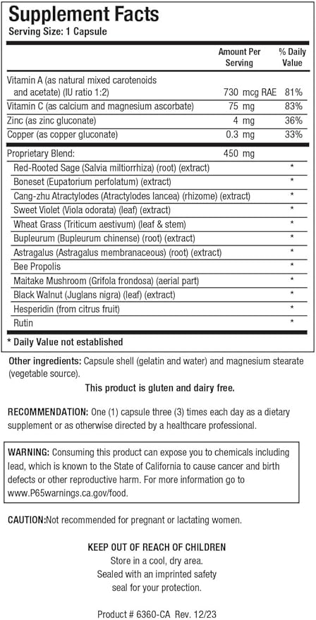 Biotics Research UltraVir-X - Best Immune Support Supplement, Vitamin C, Zinc, Maitake Mushroom, Astragalus, High Flavonoid Content, Supports Healthy Pathways for Adults - 90 Capsules
