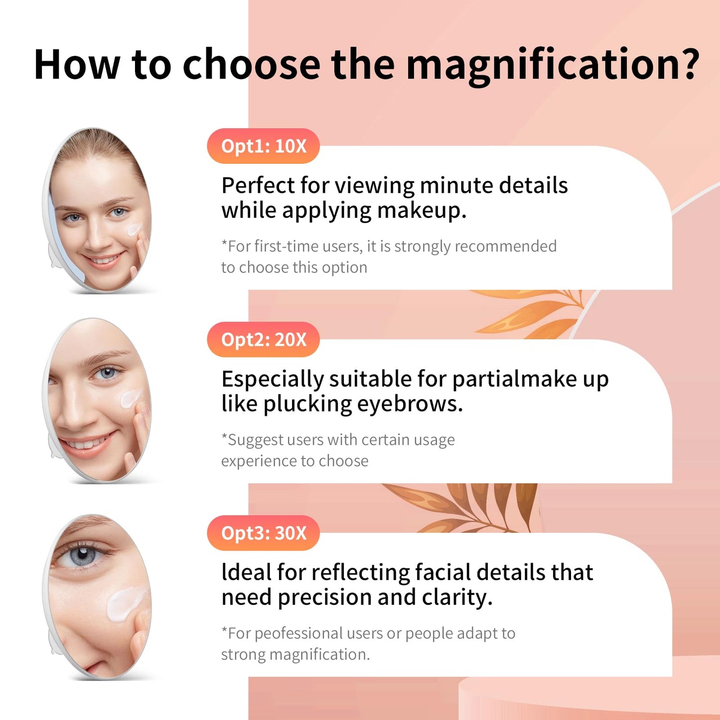 Suupvaor 30X Magnifying Mirror with 3 Suction Cups, Large 6inch Magnified 30X Travel Round Makeup Mirror with High Magnification
