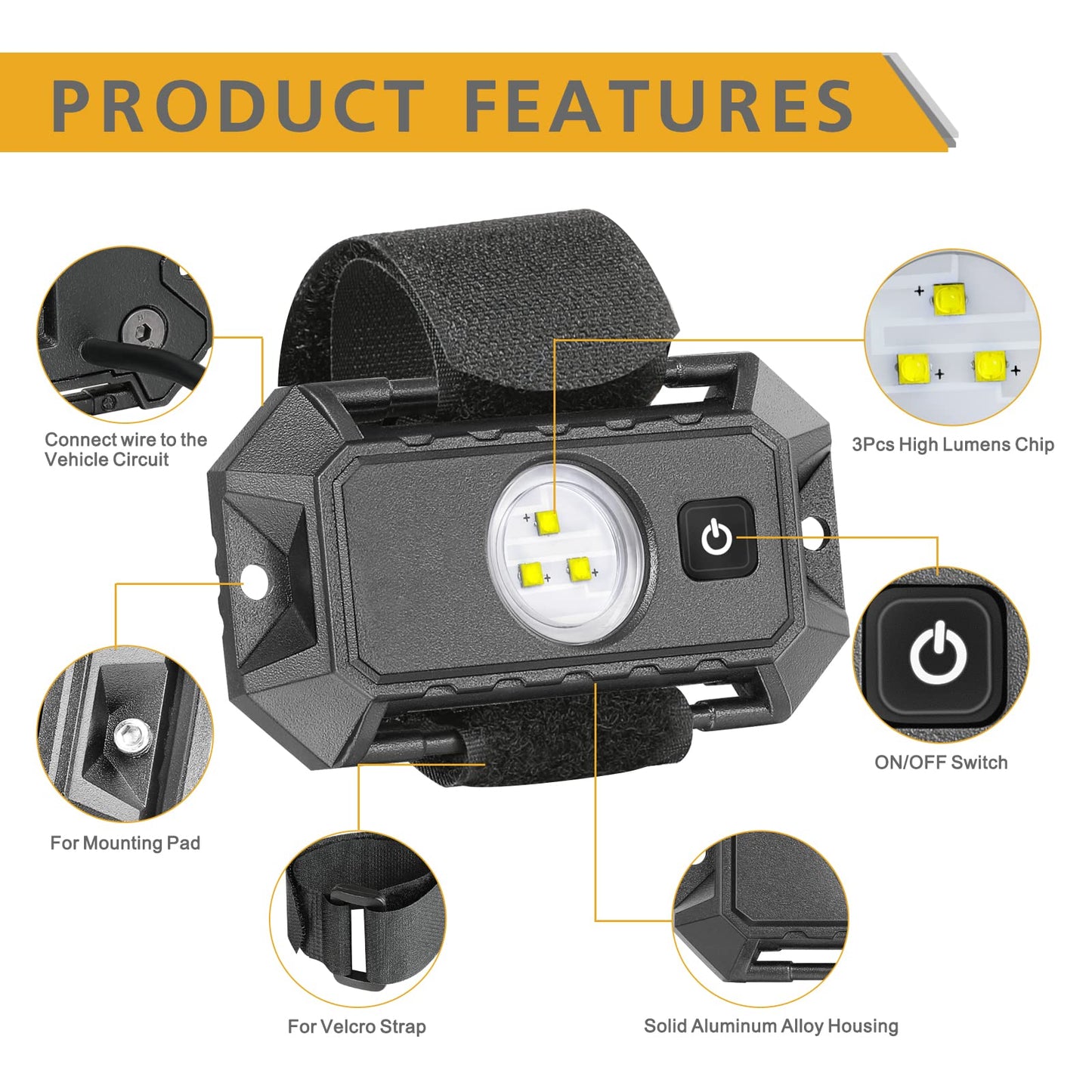 Utv Led Dome Light 12V With Switch  Rfroad Lighting Universal Roll Bar Mount Led White Lights Interior Dome Light For Utv Atv Polaris Rzr Can Am Car Golf Cart