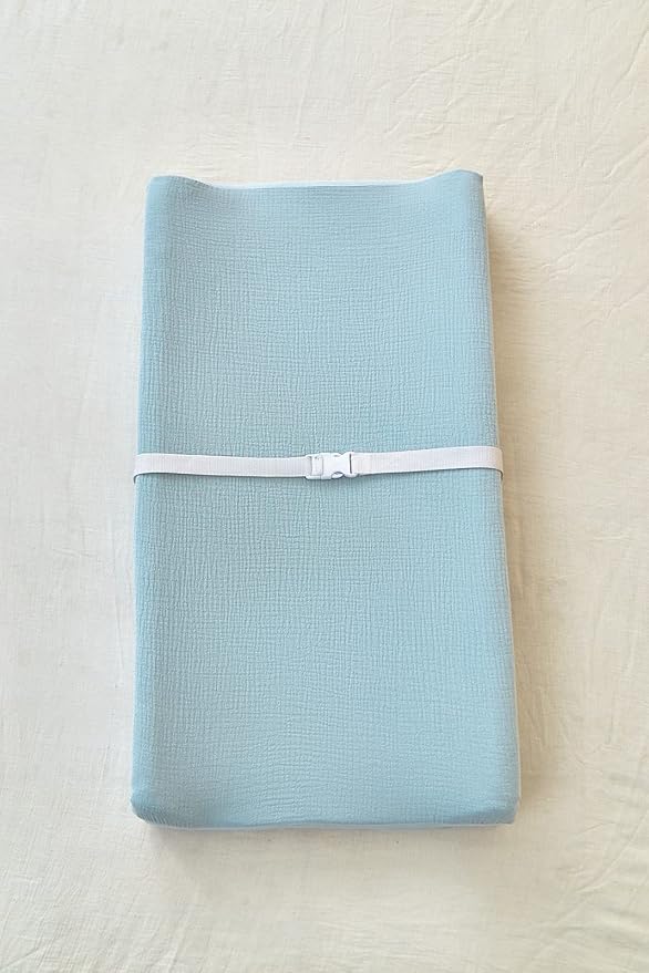 Changing Pad Cover for Baby Girls Boys, Neutral Fitted Muslin Cotton Diaper Changing Pad Sheets, Soft Brethable Changing Table Cover