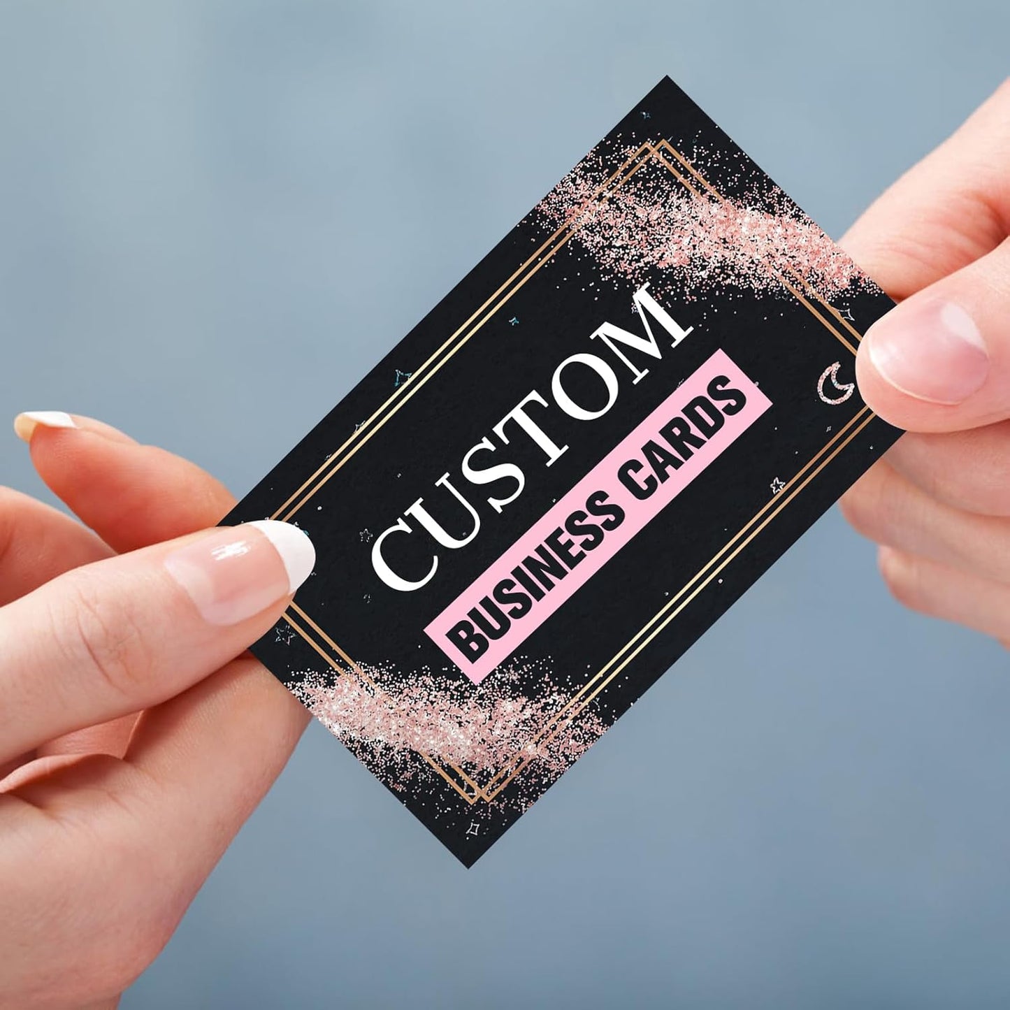 Custom Business Cards Customizable with Logo Photo Personalized Business Card Customize for Small Business Customized Waterproof Double Sided Cards 100 200 500 1000