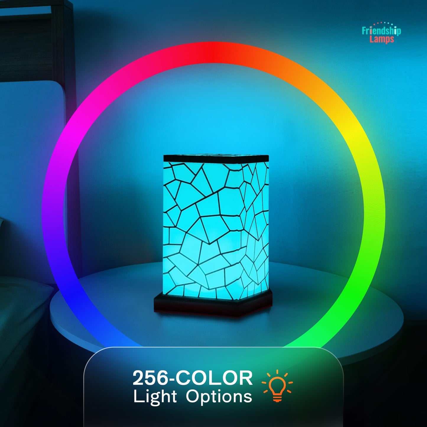 Friendship Lamp? Wi-Fi Touch Lamp - LED Light for Long-Distance Connection, Gifts, 200+ Colors - Single