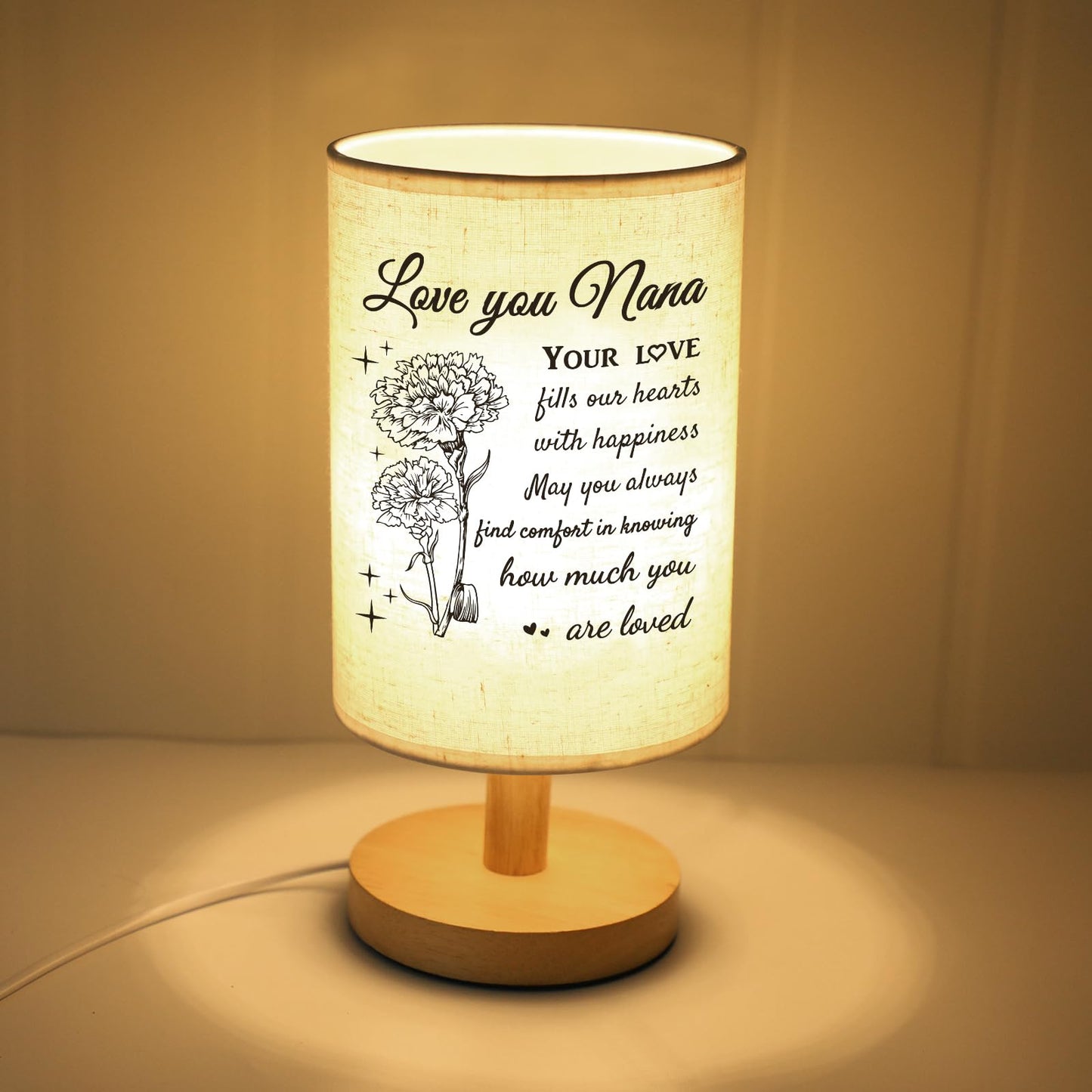 Souhoney Christmas Nana Gifts  Desk Lamp Home Decor Grandmother Long Distance Gifts From Granddaughter  Grandma Lamp Birthday Mothers Day Nana Gifts From Grandson
