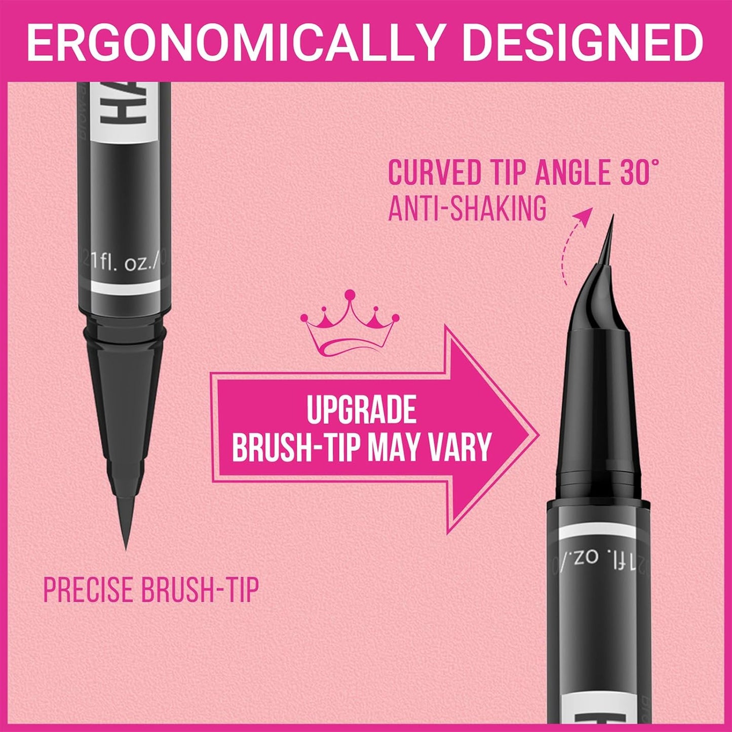 iMethod Microblading Eyebrow Pen - Eyebrow Pencil Magical 2-in-1 Dual-Ended Eye Brow Pencils for Women with 4-Fork-Tip & Precise Brush-Tip Create Natural Hair-Like Brows, Last All-Day, Black Brown