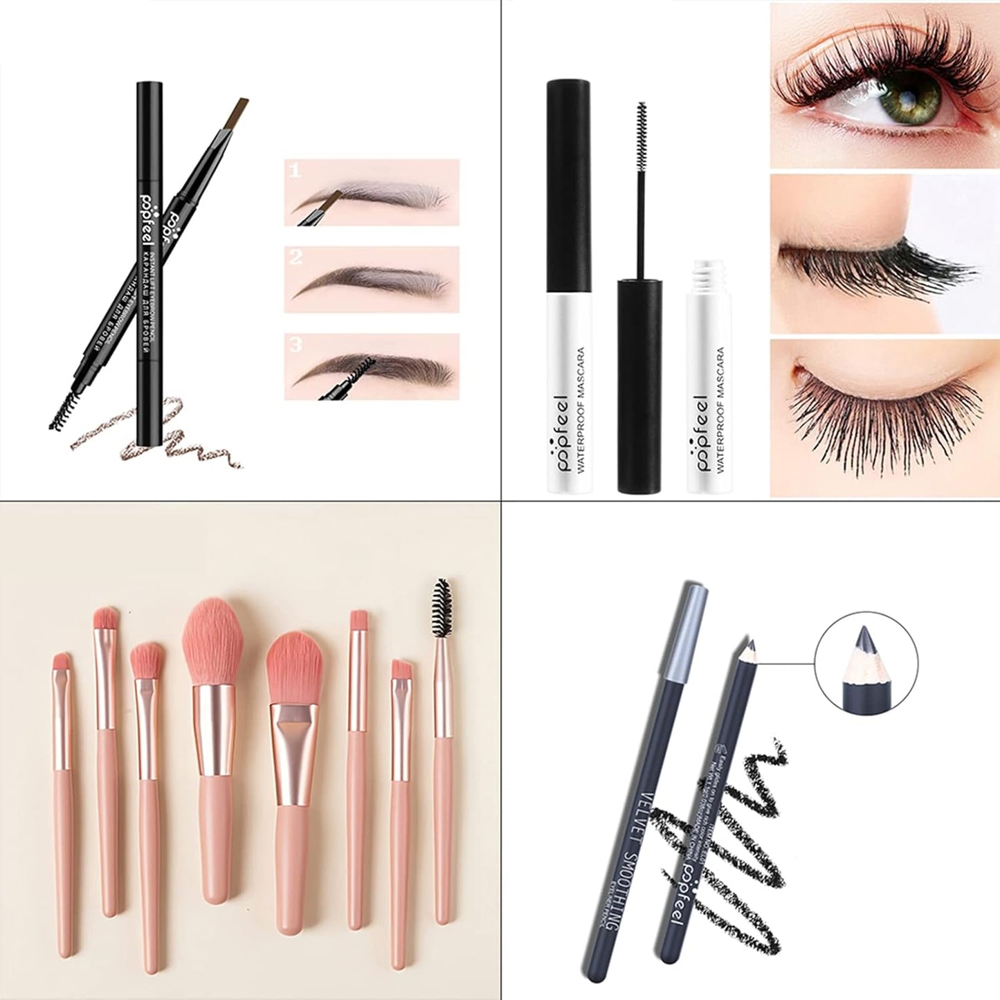 All in One Makeup Kit,40 Colors Eyeshadow Palette,Christmas Makeup Kit,Full Starter Cosmetics Set with Makeup Brushes,Brow Pencil, Mascara,Women and Teens Makeup Gift Set
