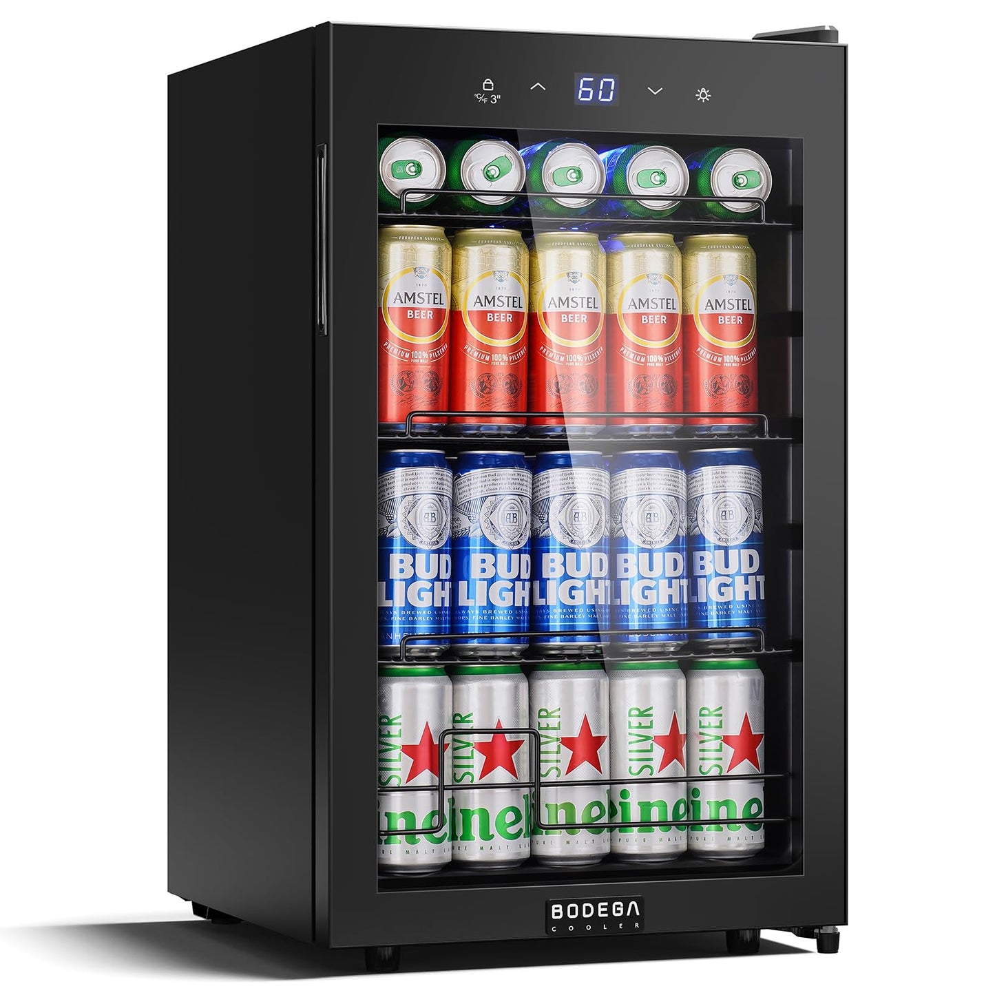 BODEGA Beverage Fridge, Glass Door Drink Refrigerator, Hold 120 Cans