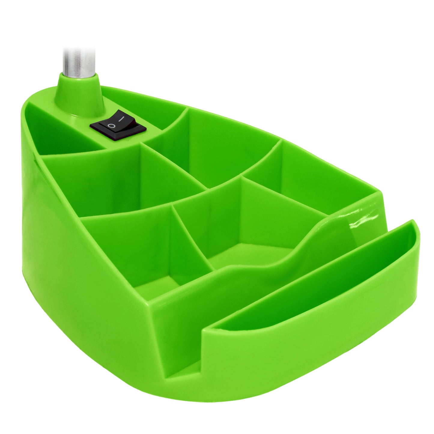 Simple Designs Gooseneck Organizer Lamp, Ipad/Book Holder, 6.5X6.5X18.5, Green, Model Ld1002-Grn, Abs Plastic