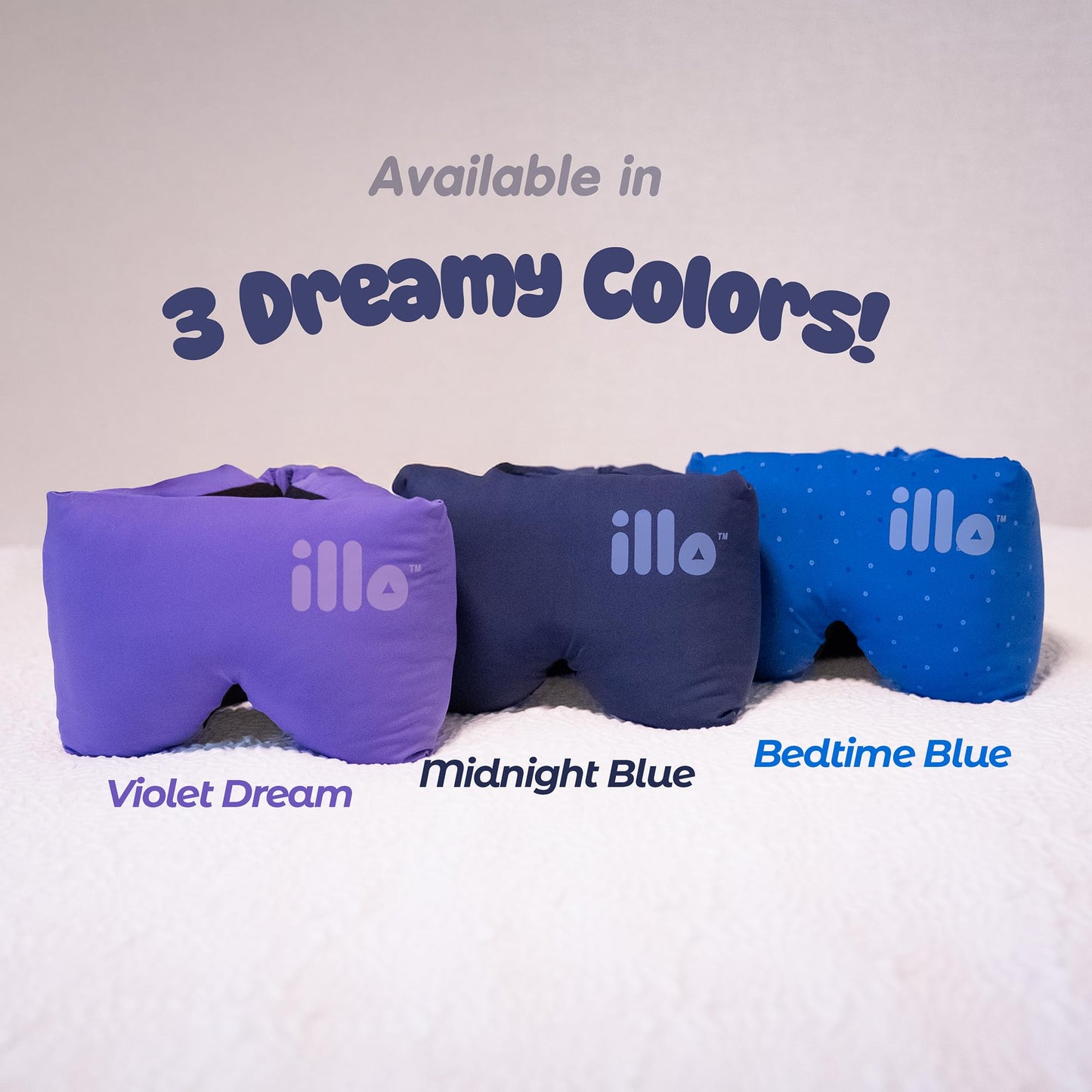 illo Wearable Pillow Sleep Mask | Soft Mulberry Silk Blackout Sleeping & Napping Eye Mask | Best for Home Bed, Work, Camping, Airplane, Side Sleeper | Reversible as Travel Neck Pillow | Women & Men