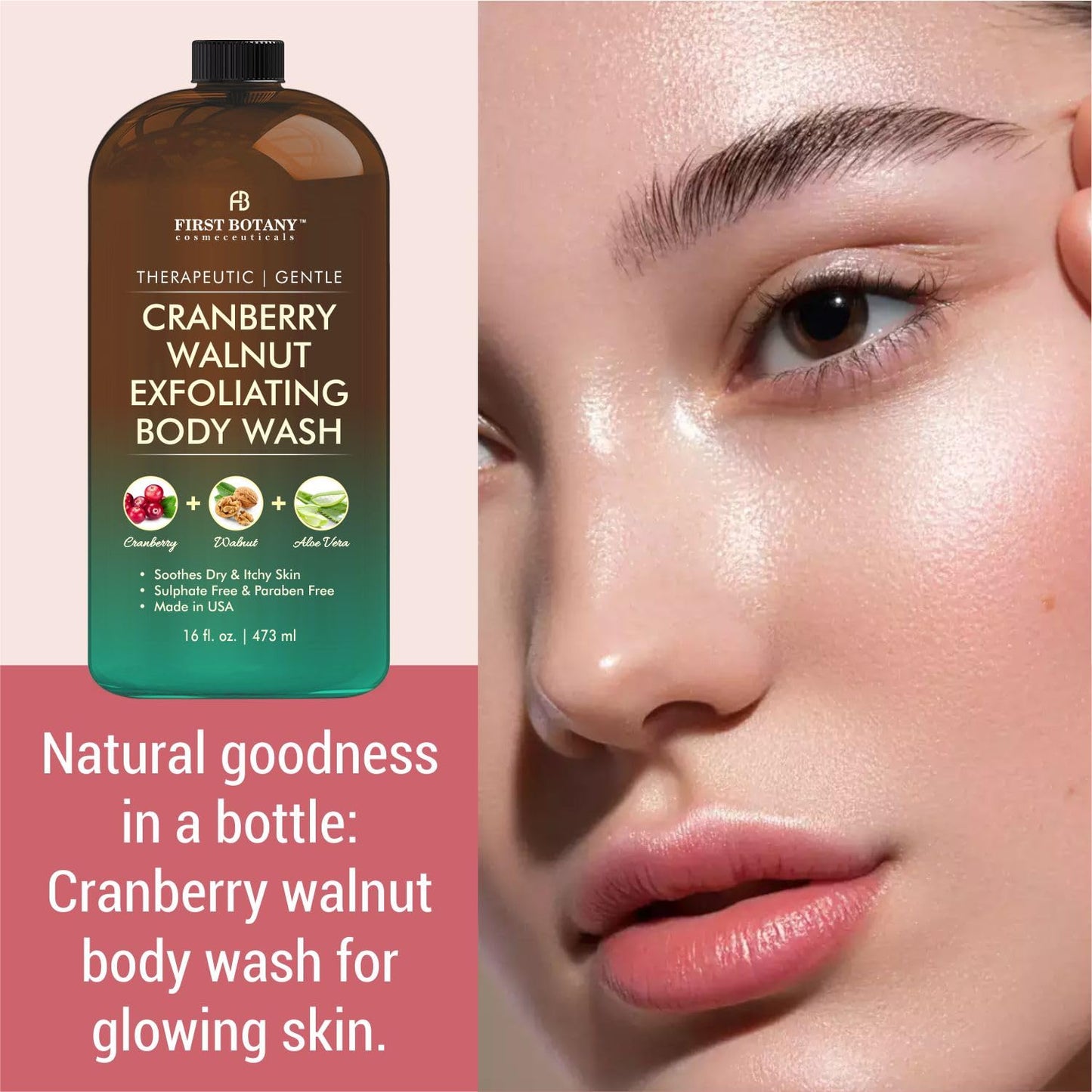 First Botany All Natural Body Wash - Fights Body Odor, Athletes Foot, Jock Itch, Nail Issues, Dandruff, Acne, Eczema, Shower Gel