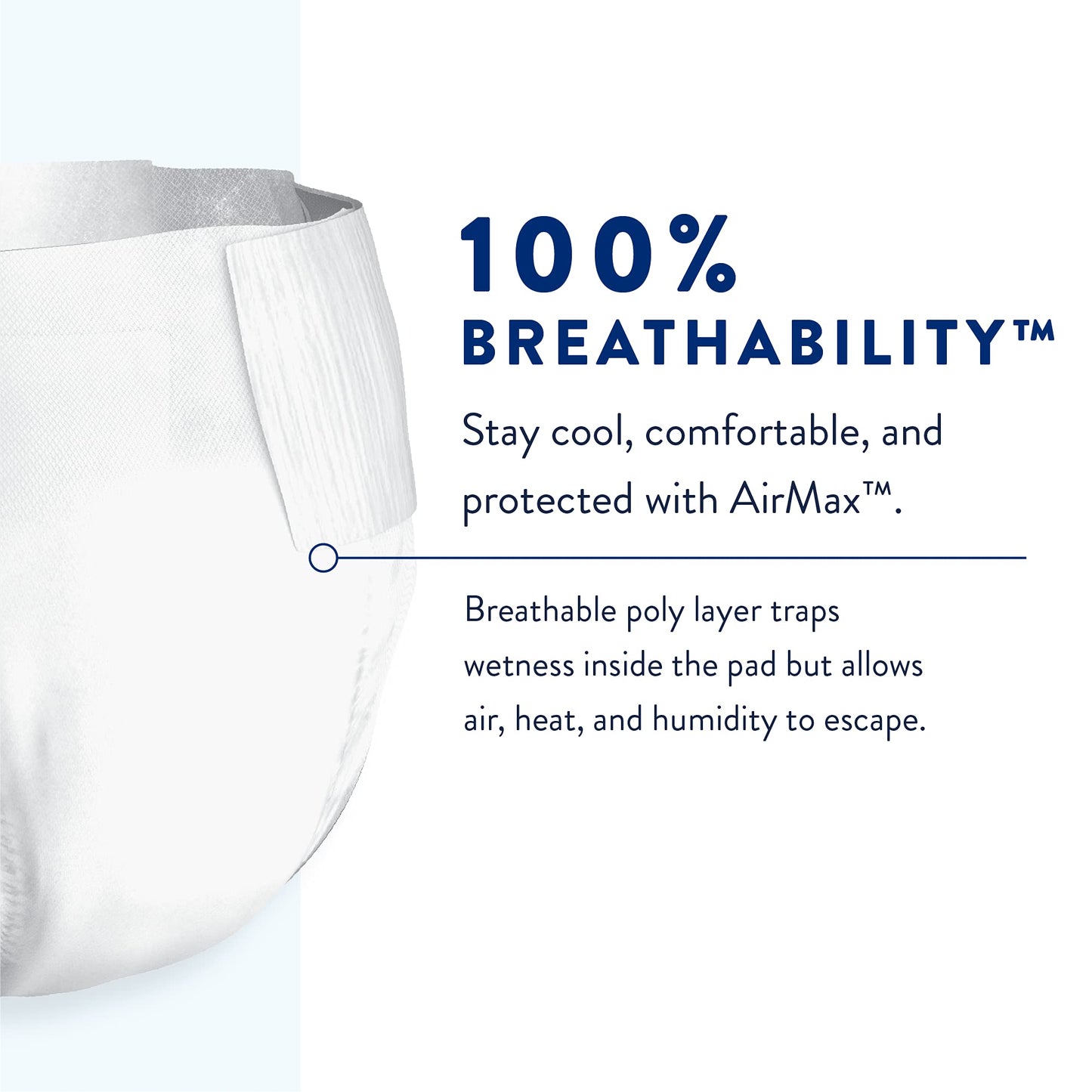 Prevail AIR Overnight Incontinence Briefs with Tabs - Unisex Adult Disposable Diaper with Overnight Absorbency - Size 1, 20 Count Bag