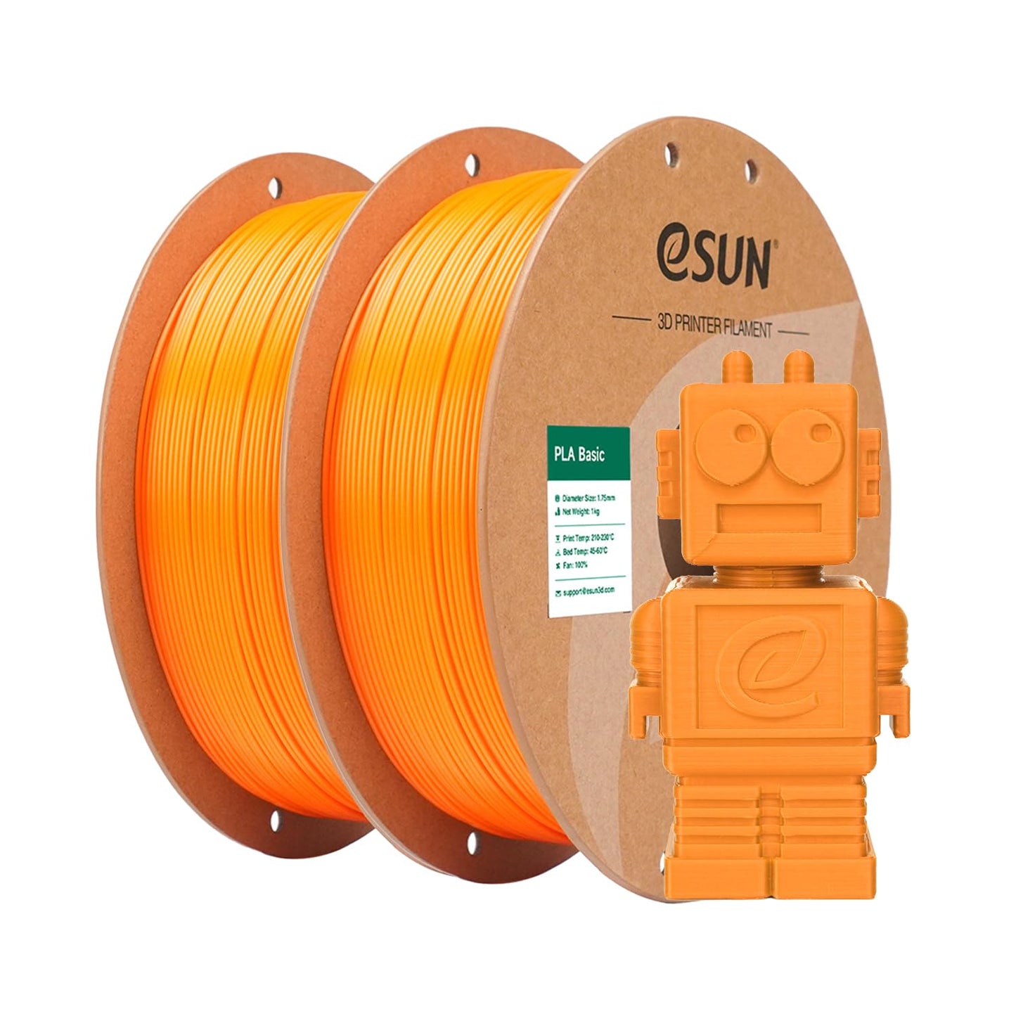 eSUN PLA Basic Filament 1.75mm, 3D Printer Filament High Speed PLA for Fast Printing, 1KG per Spool, 2 Spools High Speed 3D Prin