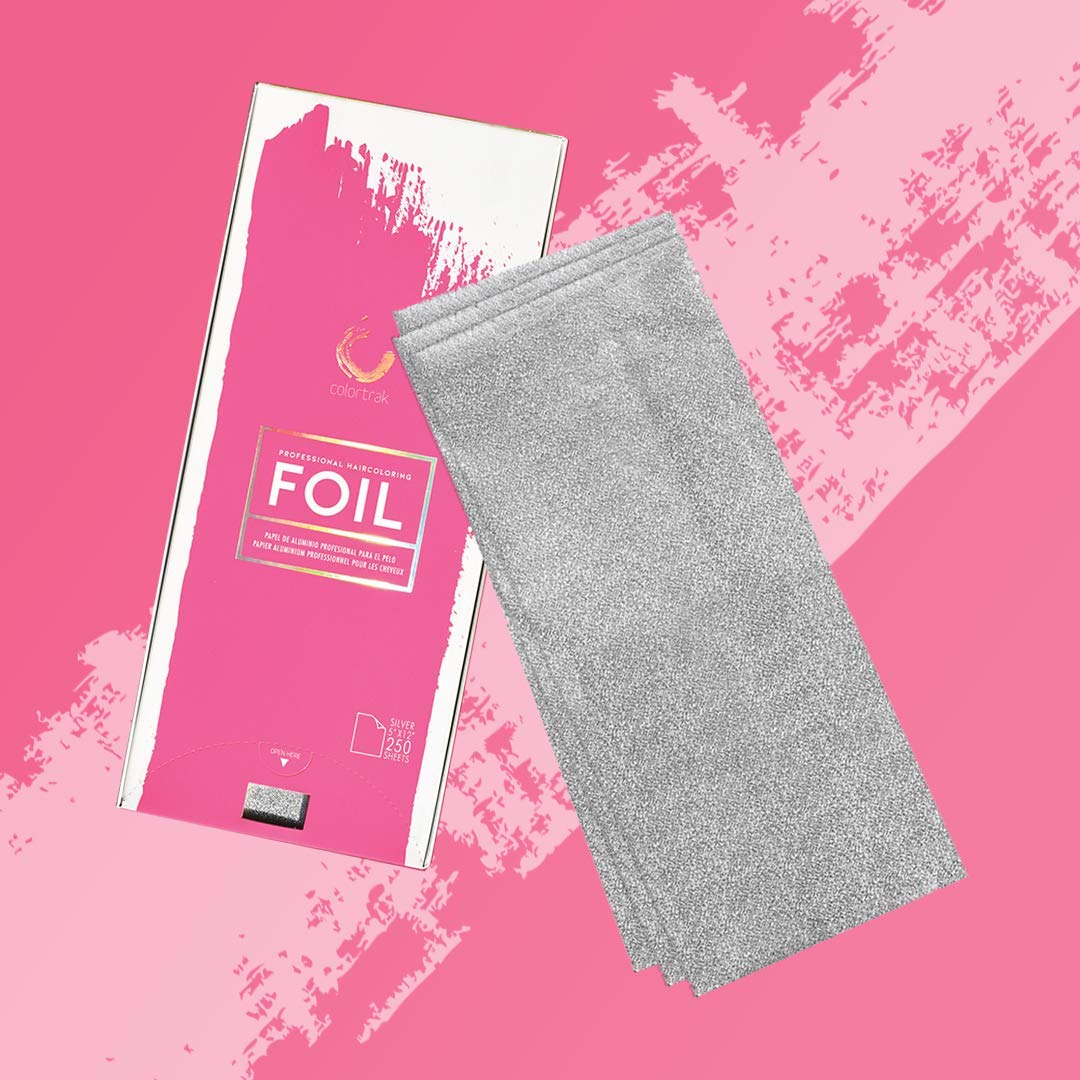 Colortrak Embossed Hair Coloring Foil Sheets, Professional, Convenient 5 x 12 inch Long Pre-cut Sheets, Easy to Grab During Proc