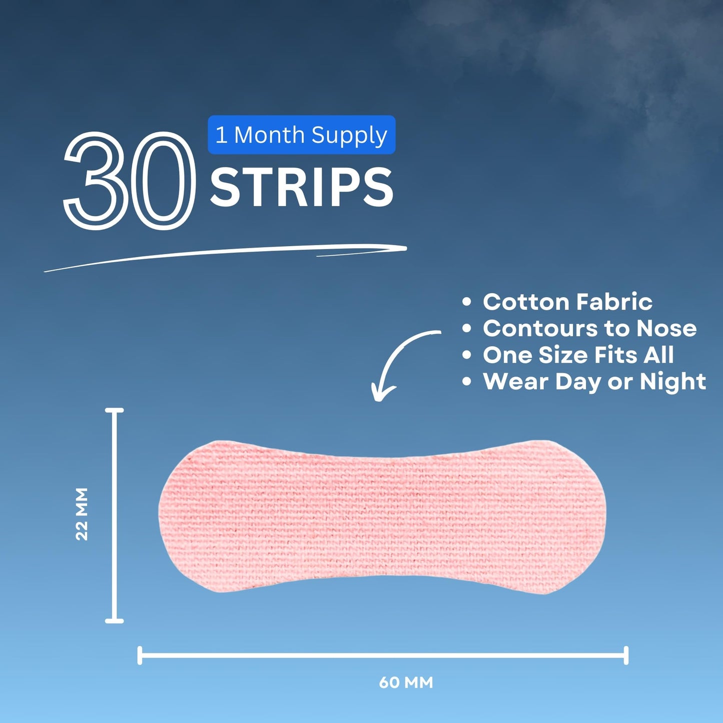 Actually Modern Inhale Nasal Strips for Sleeping - Nose Tapes for Breathing - Anti Snoring Solution & Nasal Congestion Relief Nasal Tape - Universal Fit, Extra Strength for Sensitive Skin (Light Pink)