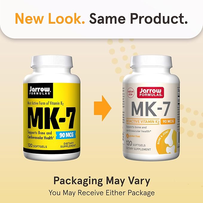 Jarrow Formulas MK7, Promotes Bone Health, 90 mcg, 120 Softgels & Extra Strength Methyl B-12 1000 mcg & Methyl Folate 400 mcg + P-5-P, Dietary