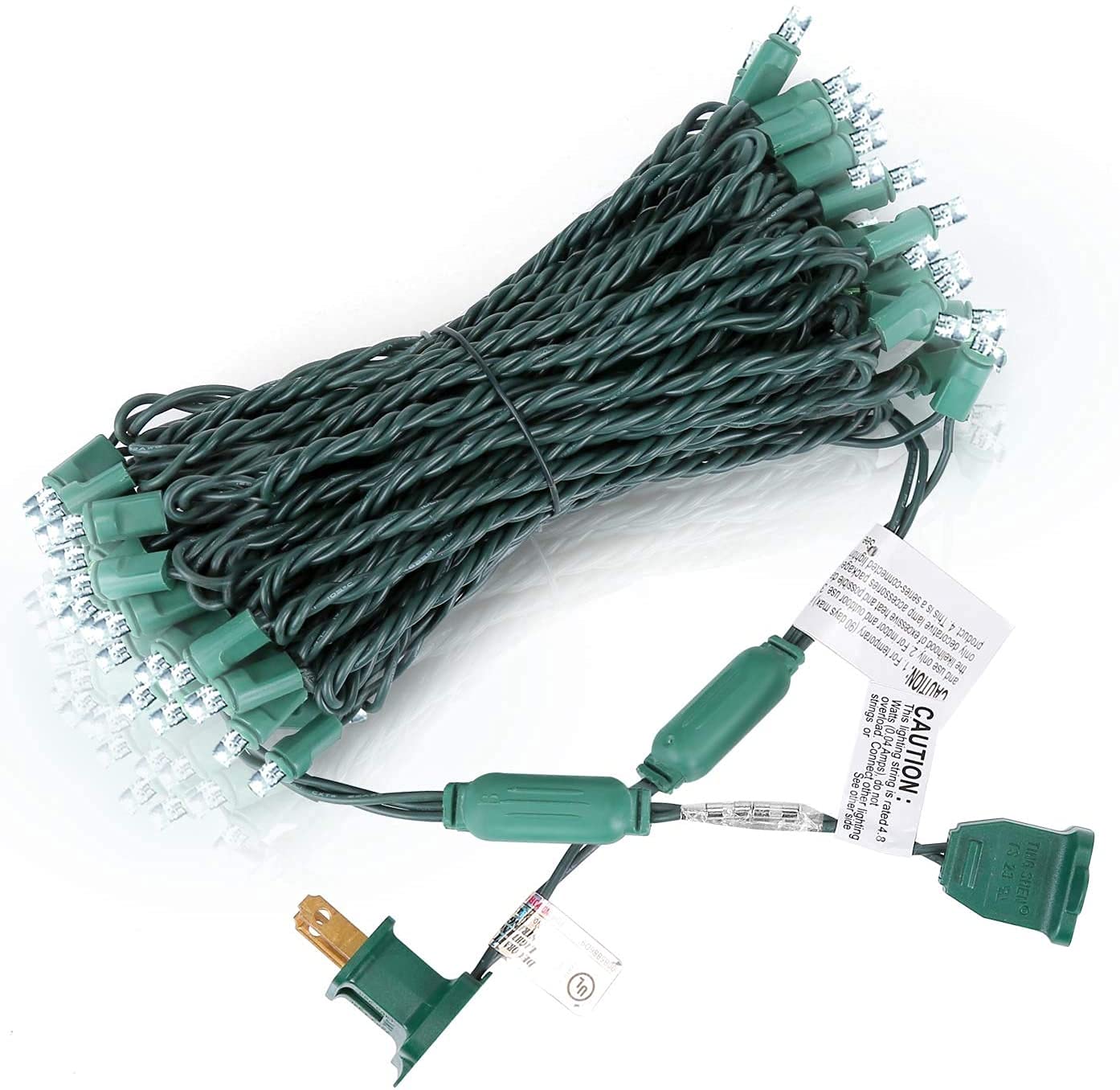 Aiddomm 50 Counts Cool White Led Christmas Lights - 25Ft 5Mm White Christmas Lights Outdoor Commercial Grade Waterproof  Indoor Christmas Tree Decorations  Green Wire Mini String Lights  Ul  Ip:65