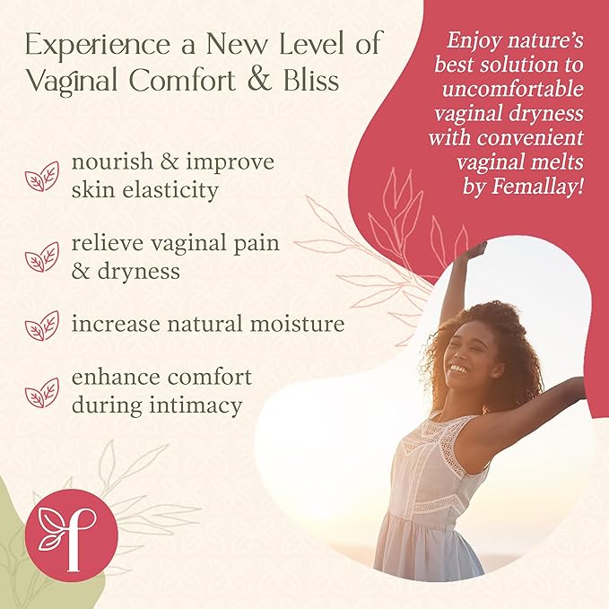 Femallay Organic Vaginal Moisturizing Suppository Melts - 100% Natural Suppositories for Vaginal Odor and Dryness Relief, Ultra-Hydrating Fast-Acting Comfort (Coconut- 2 Pack)
