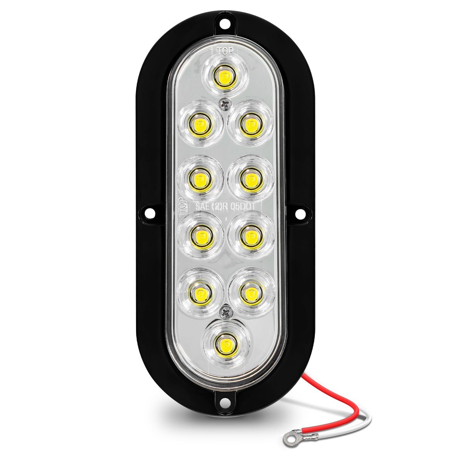 ONLINE LED STORE 6 inch Amber Oval LED Trailer Tail Light - Waterproof, Surface-Mount, Park & Turn Signal for Marine Trailer, RV, Trucks