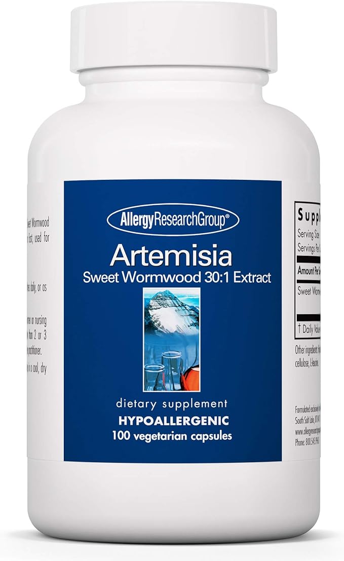 Allergy Research Group Artemisia Dietary Supplement - Microbial Balancer, Sweet Wormwood Extract, Hypoallergenic, Vegetarian Capsules, Gluten Free - 100 Count
