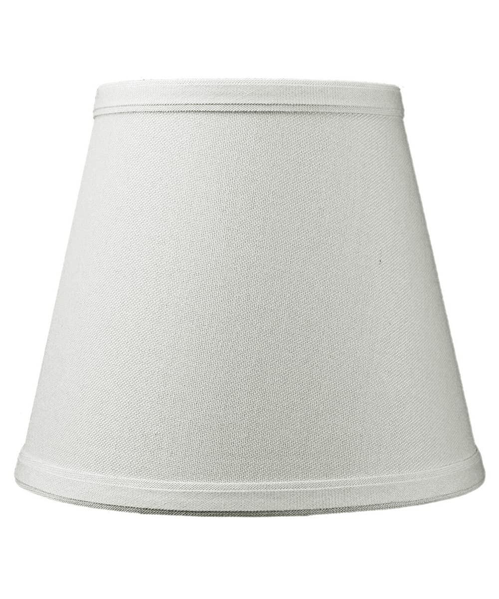 Homeconcept Clip-On Lampshade - 5X8X7 Light Oatmeal Fabric, Hardback, Fits Edison Bulbs, Model 050807Ehlo