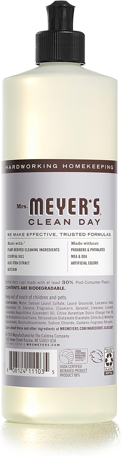 Mrs. Meyer's - Clean Day Liquid Dish Soap Lavender - 16 oz.3 Pack
