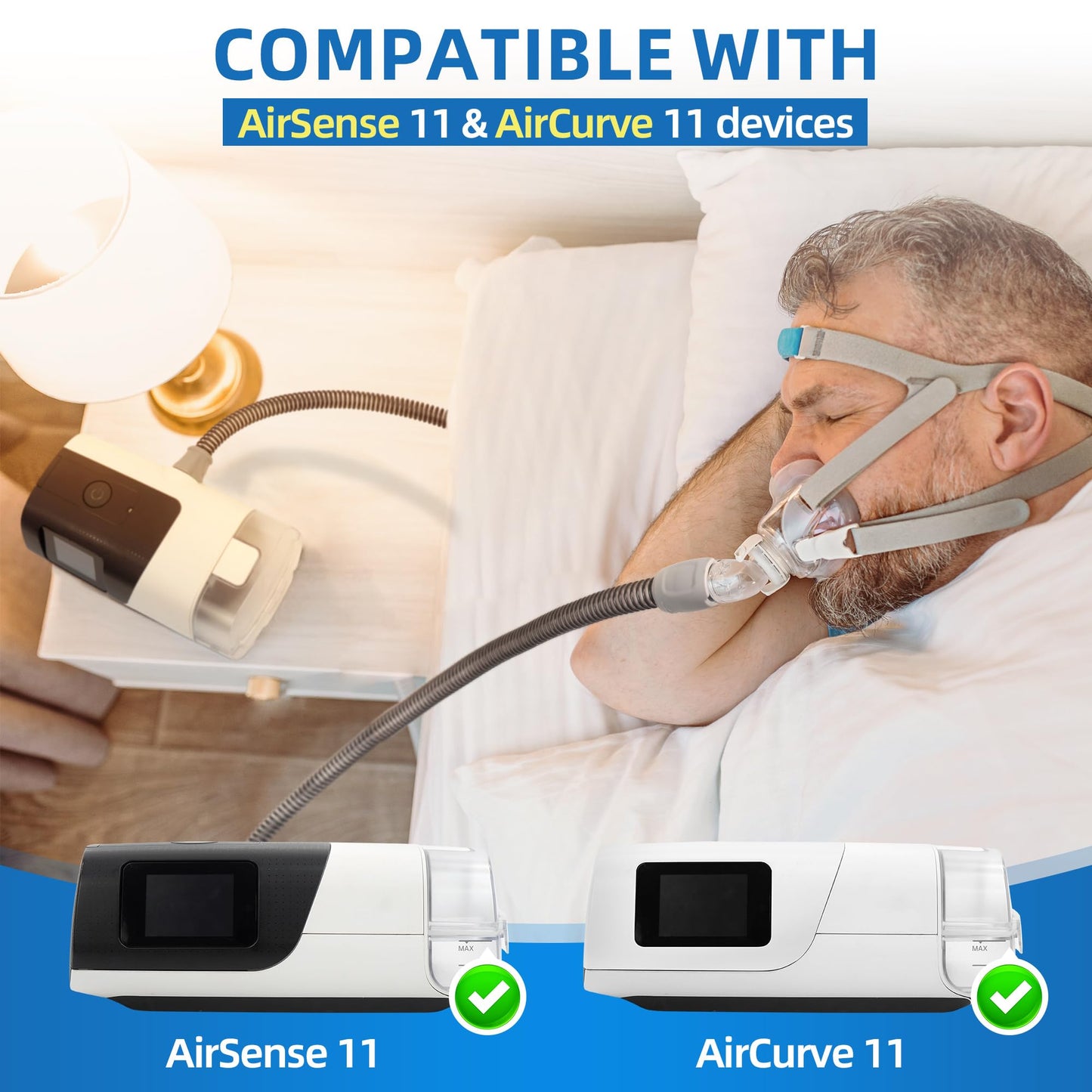Improved Version Replacement Hose for Climate Line Air - 6.5Ft, Compatible with Airsense 11 & Aircurve 11 Supplies, ItAll Supplies for CPAP Users