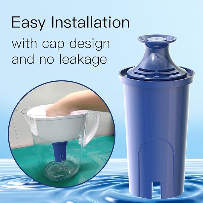 Alkaline Water Filters Replacement for Brita® Pitchers & Dispensers, Classic 35557, OB03 Mavea® 107007, & More, NSF Certified, 1 Year Filter Supply, Fits Brita Classic, Mavea Classic