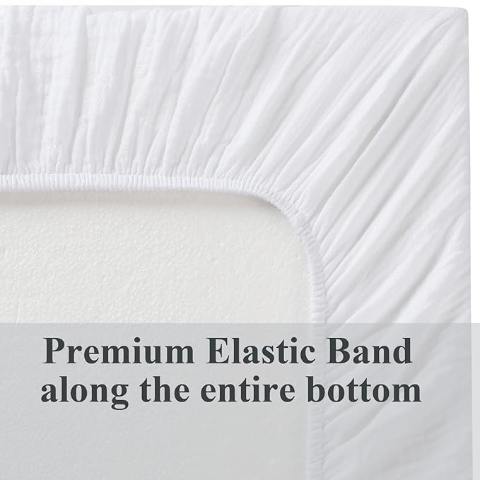 Muslin Bassinet Sheet Compatible with AMKE 3 in 1 Bassinet(35 X 20), Milliard, TCBunny Bassinet, 2 Pack Cotton Stylish Boho Fitted Bassinet Sheets for Baby White & Pink