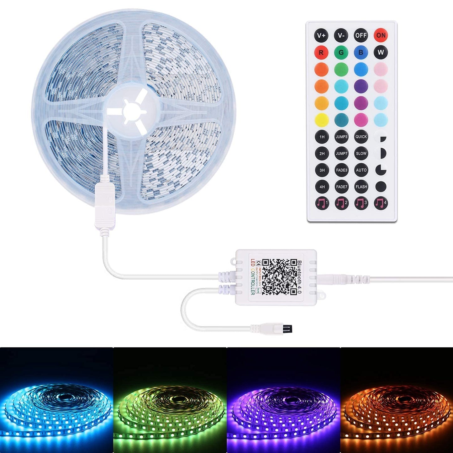 Aled Light 5050 Rgb Led Strip Kit, 10M/600Leds, Non-Waterproof, Color Changing, Model Al103001, Includes Ir Remote & Power Supply