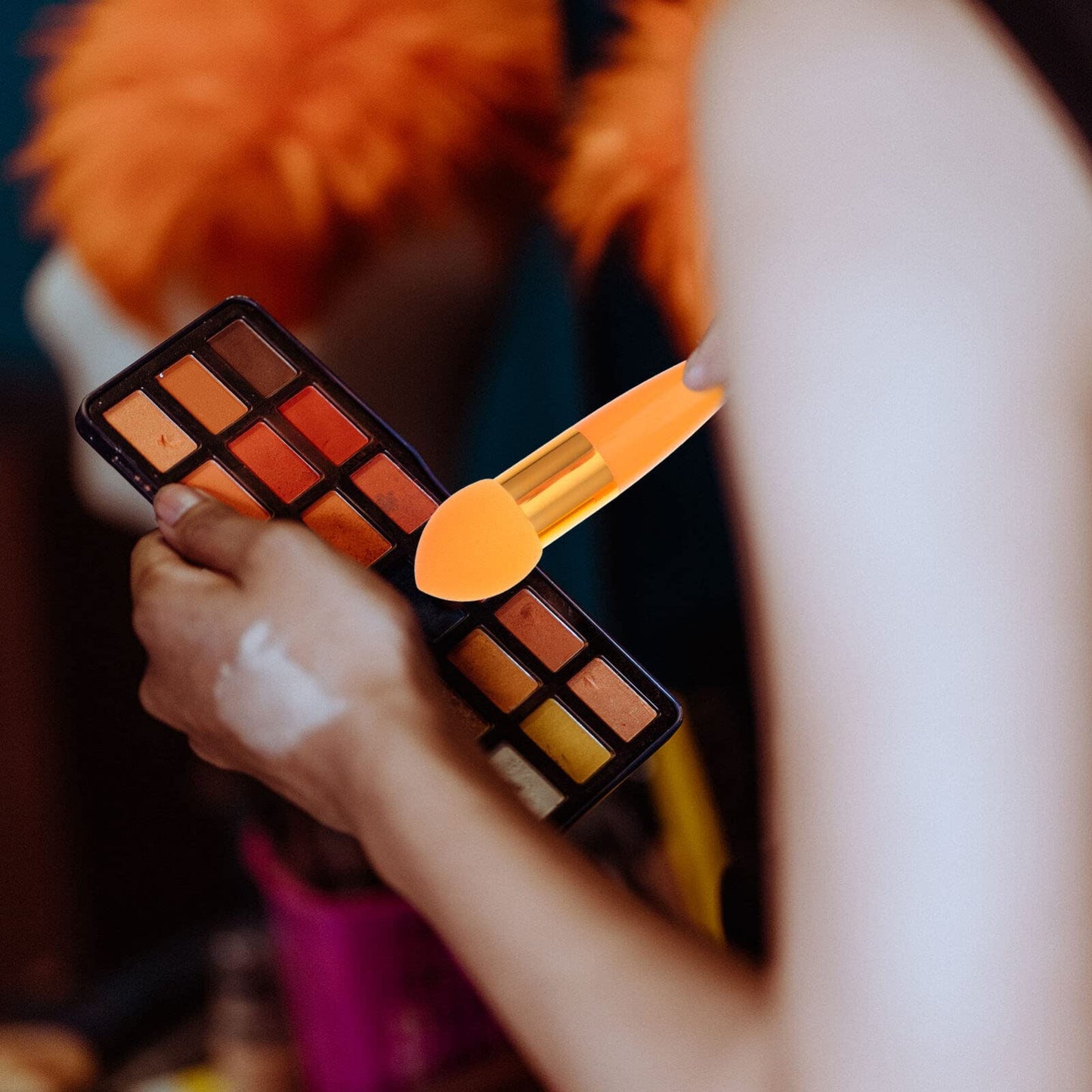 3Pcs Makeup Sponge Beauty Foundation Blending Sponge Makeup Sponge Wedge Foundation Sponges with Handle Cosmetic Professional Be