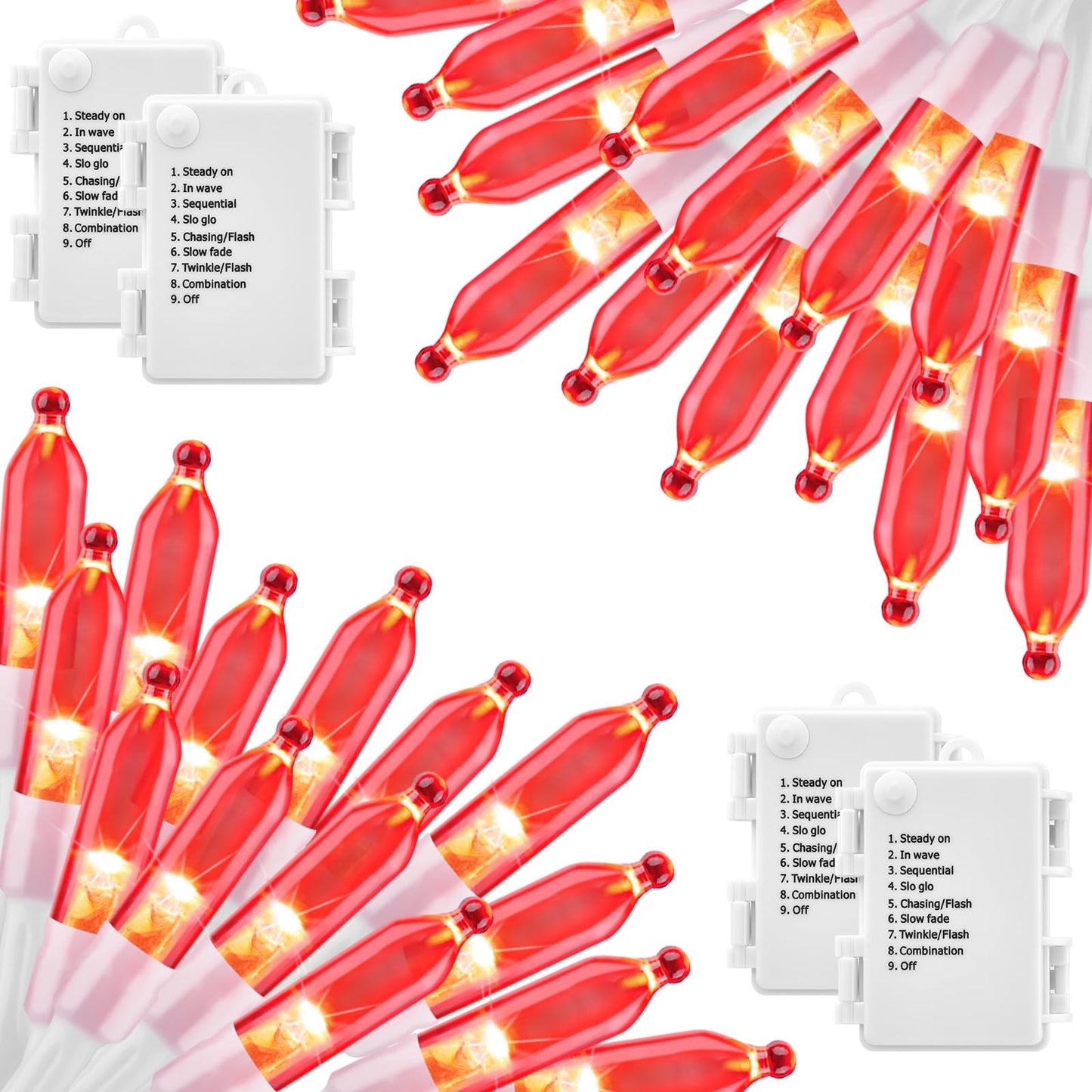 Brightown Valentine’S Day String Lights, 4 Pack Of 20 Led, 8 Feet, Waterproof, Red For Indoor/Outdoor Holiday Decorations